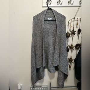 Old Navy Textured Drape-Front Sweater Vest, Heather Gray